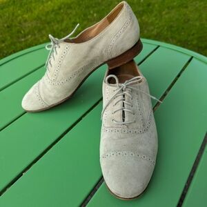 Light Gray J. Crew Suede/Leather Oxfords (Women's 7)